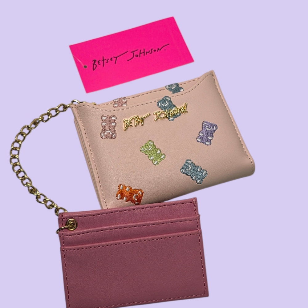 Betsey Johnson Emroidered Gummy Bears Bifold Wallet W Card Case - Picture 7 of 8